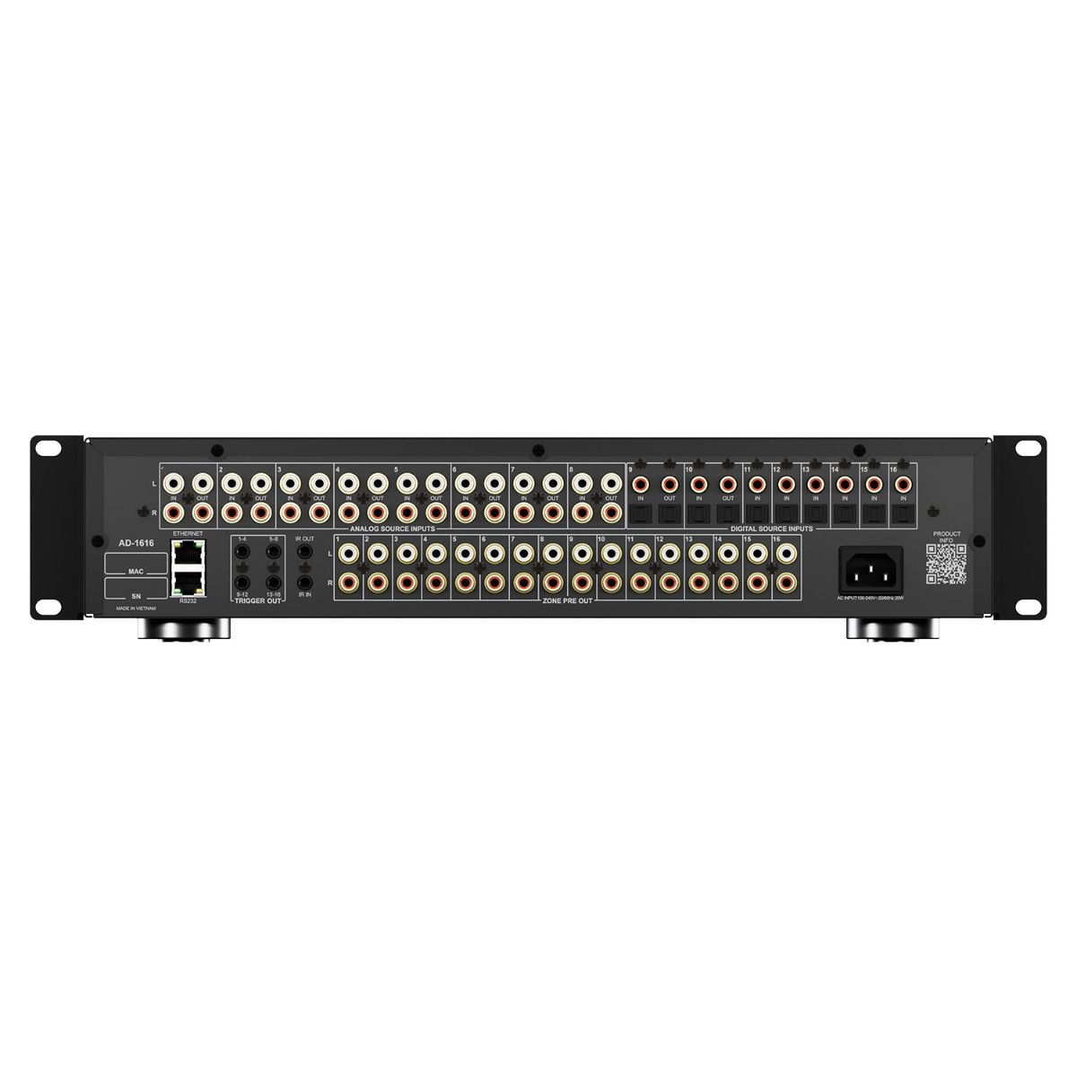 картинка AD-1616 Матричный коммутатор 16x16 с DSP-процессором Симпл дистрибьюшн